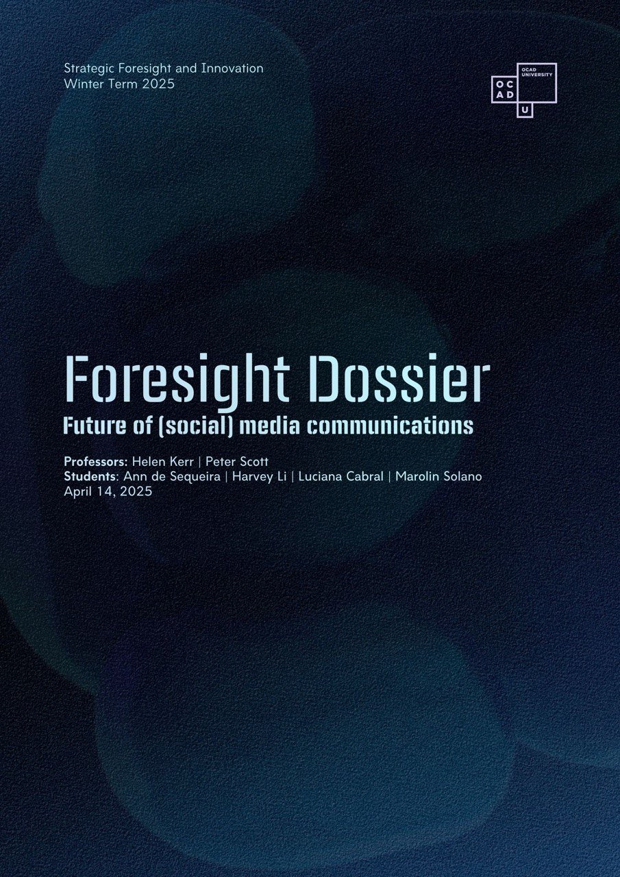 Foresight Dossier — Future of (social) media communications cover